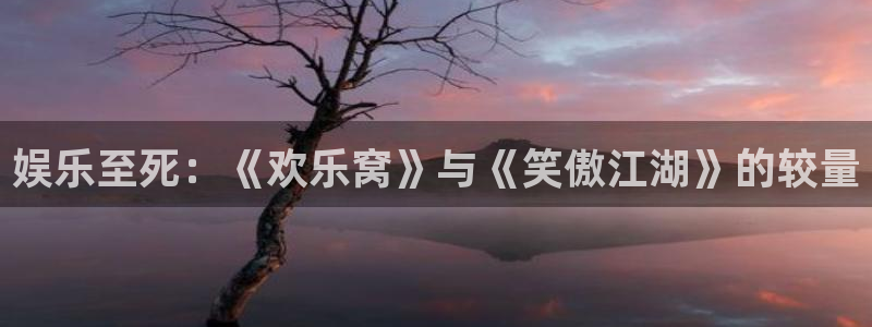 摩登7平台开户链接：娱乐至死：《欢乐窝》与《笑傲江湖》的较量